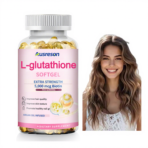 Ausreson OEM <span class=keywords><strong>L</strong></span>-Glutathion Hautaufhellungs-Nahrungsergänzungsmittel Anti-Aging Aufhellende 500mg Großpackung Kollagen <span class=keywords><strong>L</strong></span>-Glutathion <span class=keywords><strong>Softgel</strong></span>-Kapseln - Product Image 1