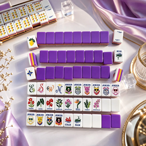 Tuiles de Mahjong Américaines Modernes à Motifs Floraux, Fruitées et Animaux, 166 Pièces, Mahjong Portable en Acrylique, Jeu de Société pour la Maison, Cadeau, Prise en Charge OEM - Product Image 6