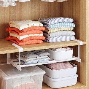 Kitchen Storage Cabinet Organizer With Extendable Shelf For Pantry And Cooking Tools White And Black 1 <b>Layer</b> Multi Function - Product Image 2