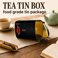 Boîtes métalliques en gros de haute qualité, emballages en fer blanc de qualité alimentaire pour bonbons, chocolats et thé, avec couvercle intérieur et couleur personnalisée