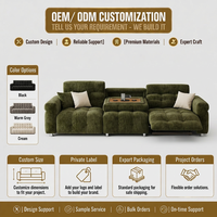 Grünes Stoffsofa Modernes Dreisitzer Elektrisches Gleit-Relaxsofa Ausziehbar Metallische Fernbedienung OEM Anpassbar Wohnzimmer