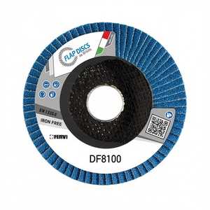 Disque à lamelles professionnel Fervi 125 mm, abrasif sans fer pour ponçage du métal - Product Image 1