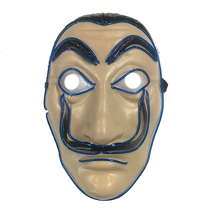 Éclairer Costume <span class=keywords><strong>Cosplay</strong></span> Party Approvisionnement Eva <span class=keywords><strong>Mousse</strong></span> LED Son Réactive Salvador Dali Néon Masque - Product Image 2