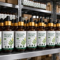 Extrait de feuille de molène en gouttes liquides orales OEM pour adultes unisexe, produits de beauté, bienfaits antioxydants, améliore l'immunité, 120 ml