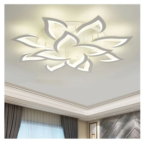 JACKSUN โคมไฟระย้าเพดานอะคริลิค LED สีขาว ควบคุมผ่านแอพและรีโมท ปรับความสว่างได้ สำหรับห้องนั่งเล่น ห้องนอน ไฟอั<span class=keywords><strong>จ</strong></span>ฉริยะ - Product Image 6