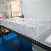 Service de découpe sur mesure en acrylique transparent, épaisseur 20-50 mm, découpe personnalisée, bord poli transparent, traitement des trous