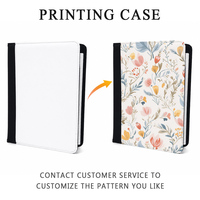 Portefeuille de bloc-notes A5 vierge pour sublimation en cuir PU, bloc-notes rechargeable avec porte-cartes, organisateur, accessoires de bureau