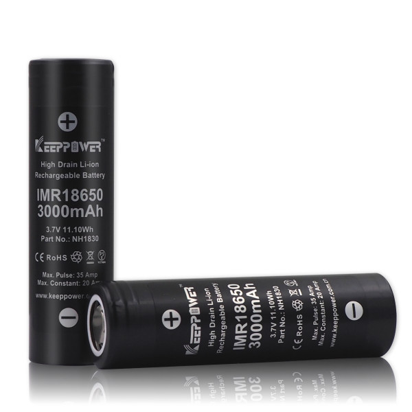 Max 35A Discharge KP IMR 18650 Battery 3000mAh Li-ion Battery 3.7 NH1830