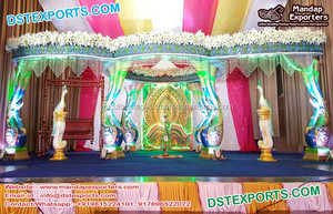 Grand Fiber Ajanta Ellora Portable Wedding Mandap Designer Fiber Mandap para bodas en Atlanta - Product Image 6