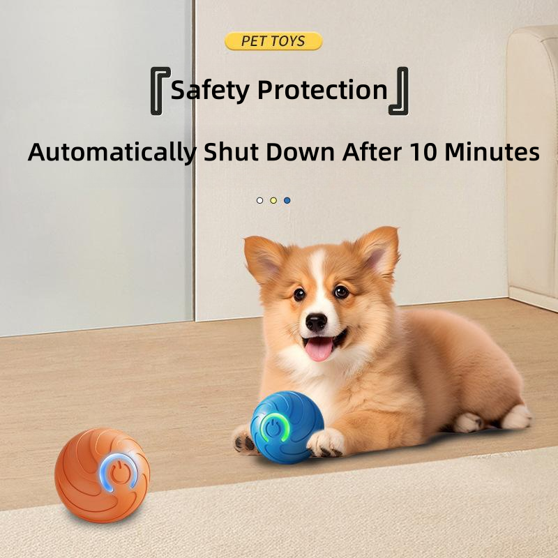 Bouncing Dog Toy Ball with Random Jump - Chew Resistant Interactive Puppy Ball for Fetch Training Indoor Outdoor Play