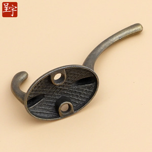 Ganchos Metálicos para Armario Cheng Yu, Gancho Doble de Aleación de Zinc, Estilo Chino Retro, para Abrigos, Bolsos y Sombreros - Product Image 3