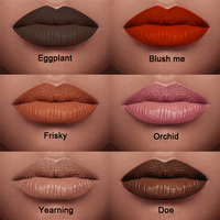 Gloss à lèvres mat sans marque, fournisseur de cosmétiques à étiquette privée personnalisée, créez votre propre rouge à lèvres liquide mat
