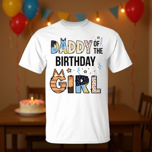 T-shirt assorti pour papa de la fête des anniversaires, design bleu pour les amoureux des chiens - Product Image 3