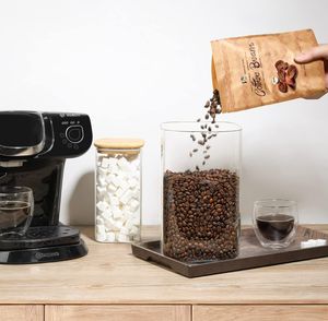 Contenedores cuadrados de almacenamiento de vidrio grande de lujo de 50oz con tapas herméticas de bambú para arroz, azúcar, Pasta, galletas, granos de café - Product Image 4