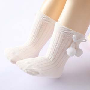 8230785 Calcetines de Punto con Lazo Grande para Bebés Niñas, Transpirables, Casuales, con Moño - Product Image 4