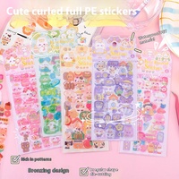 Girly Heart Ins Aufkleber im koreanischen Stil Niedliche Laser-Goo-Karte PVC-Material Nicht repetitive DIY Journal Cartoon für Kinder