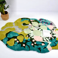 Tapis en laine au design personnalisable, fabrication OEM, tapis d'intérieur antidérapant en acrylique de haute qualité, tapis d'art au sol à boucles 8x10 avec logo
