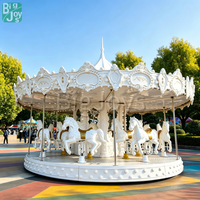 Manège de luxe certifié CE à 16 places pour extérieur, carrousel personnalisé pour parcs d'attractions et de fêtes foraines, adapté aux enfants et aux adultes