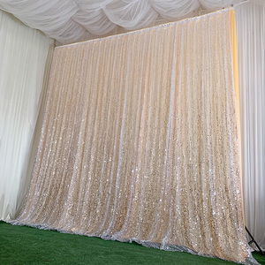 Rideaux de mariage à paillettes à deux couches personnalisés, panneaux de fond à paillettes pour la décoration d'événements de fête - Product Image 5