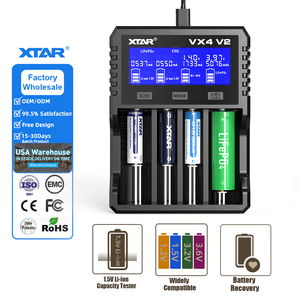 XTAR Nuovo Caricabatterie e Tester di Capacità Smart Visible Mixer VX4 V2 per batterie LiFePO4 1.5V, Li-ion 3.6/3.7V, Ni-MH 1.2V, AA, AAA, 18650 - Product Image 1