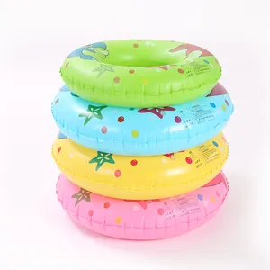 Precio de fábrica, anillos de tubo de natación ultraligeros para fiesta de verano, anillos de natación inflables multicolores para niños y adultos