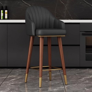 Modern Minimalist Style Luxury <strong>High</strong> <strong>Chair</strong> Handmade Velvet Leather Outdoor Hotel Restaurant Kitchen Living Room Use <strong>Breakfast</strong> <strong>Bar</strong> - Product Image 1