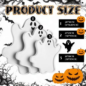 ถาดขนมผีสีขาวสำหรับตกแต่งฮาโลวีน จานใส่ขนมสำหรับงานปาร์ตี้ - Product Image 2