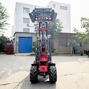 Charge nominale 527kg Mini chargeuse sur pneus DY25 Petit chargeur de <span class=keywords><strong>jardin</strong></span> de cabine à inclinaison latérale avec attelage rapide - Product Image 3