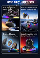 2026 15W Nouvelle Chargeur Sans Fil 360° °   Support de téléphone rotatif, chargeur de voiture sans fil coloré, support de charge rapide