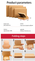 Boîtes d'emballage en papier carton imprimé d'usine personnalisées pour l'expédition de vêtements de taille standard en inventaire boîtes ondulées kraft pliantes