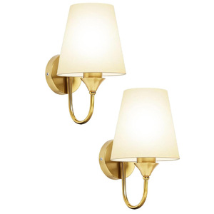 Traditional Bronze <b>Wall</b> Lamp E27 Led <b>Light</b> Source White Shade <b>Switch</b> Control <b>Wall</b> Mounted Lighting For Bedroom Living Room - Product Image 5