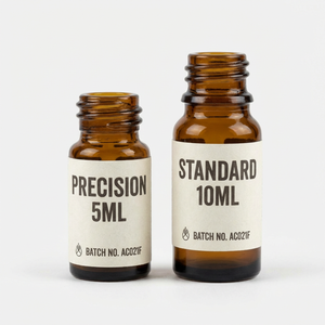 Custom 5ml Amber Glass Vial <b>Labels</b> Matte Grey Stickers for Precision Anti Aging Serum <b>Packaging</b> - Product Image 3