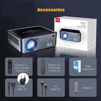 Projecteur intelligent natif 1080P avec mise au point automatique, décodage 8K, WiFi 6, Bluetooth et Dolby Audio pour le home cinéma et la chambre à coucher
