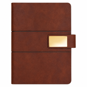 Black Faux Leather Executive <b>Journal</b> Notebook With Silver Metallic Buckle Strap Closure For Office <b>Writing</b> And Planner - Product Image 3