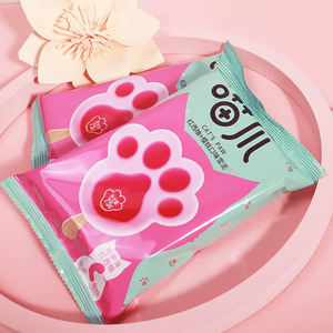 Tianbing Katzenpfoten-förmiges Frucht- und Schokoladen-Eiscreme-Pudding 75g/Beutel Verzehrfertiger Exotischer Snack-Dessert - Product Image 1