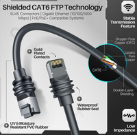 Câble d'alimentation USB-C vers DC Starlink Mini, câble Ethernet Gen 3 de 46 m, câble de remplacement étanche pour une transmission de puissance stable