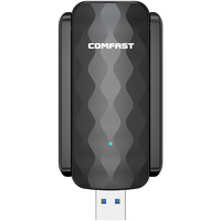 Controlador gratuito 802.11AC USB WiFi Dongle Banda dual 2,4 Ghz 5Ghz 650Mbps Transmisión Adaptador WLAN Antenas para PC