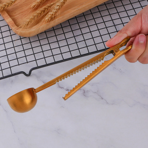 Bán buôn 15ml 304 thép không gỉ Scoop muỗng canh protein Bột Cà Phê Đo muỗng với niêm phong túi Clip - Product Image 5