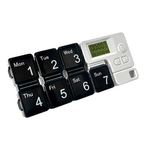 Organizador Semanal de Pastillas con Alarma, Recordatorio Diario, Estuche de Medicamentos para Viajes, para Pastillas, Vitaminas y Suplementos, Uso Doméstico - Product Image 6