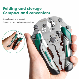 Nhà Máy Trực Tiếp Bán Đa Chức Năng Có Thể Gập Lại Tước Kìm Cho Thợ Điện Kìm Cắt Dây Tước Kìm Công Cụ - Product Image 4