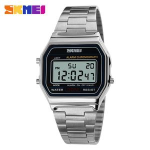 Reloj Digital Retro de Negocios para Hombre <span class=keywords><strong>SKMEI</strong></span>, Reloj de Pulsera Delgado con Correa de Acrílico, Moderno, a la Moda, Personalizado, Resistente al Agua - Product Image 6