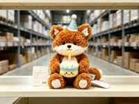 Peluche Renard d'Anniversaire en Coton Adorable, Jouet Doux en Peluche pour Enfants, Cadeau de Fête d'Anniversaire, Décoration Personnalisée OEM