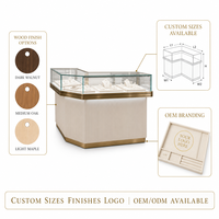 Maßgefertigte GZowin Schmuck-Vitrine LED-Beleuchtung Glasvitrine Edelstahlrahmen Umweltfreundlich Langlebig Wasserdicht Hochwertig