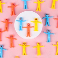 Figurines TPR Emojis à tirer, jouets sensoriels en gel, lot de jouets anti-stress pour enfants et adultes, idéal pour l'autisme, cadeaux de fête