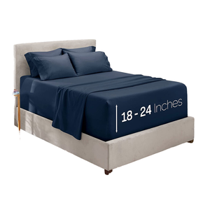 Juego de Sábanas Ajustables de 3 Piezas, 100% Poliéster Tejido, 200 Hilos, Color Sólido, con Bandas Elásticas, Estilo Americano, Resistente a las Arrugas y Transpirable - Product Image 1