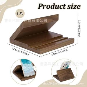 Wooden Phone <b>Stand</b> <b>For</b> <b>Tablet</b> And Smartphone Desktop Display Support Solid Wood Lazy Style Holder - Product Image 4