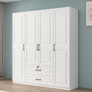 Système d'armoire murale extensible moderne en bois massif avec porte en verre, étagères, placards coulissants, dressing sur mesure - Product Image 2