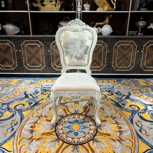 RUI SEN Set Tavolo e Sedie da Pranzo in Stile Francese, Lussuoso Tavolo da Pranzo Europeo in Legno Massello Intagliato per 6 Persone - Product Image 4