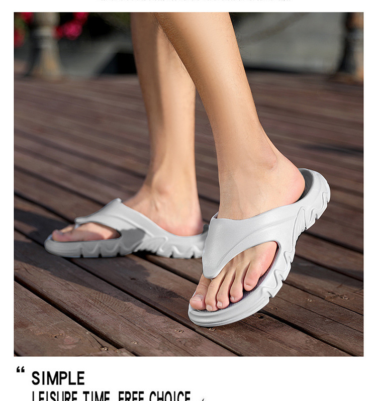 Summer Beach Slippers Flat Men Flip Flop Slippers Large Size EVA Boys Filpflops Wholesale