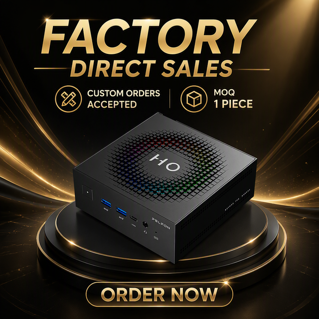 OEM Wholesale AMD Ryzen AI 9 HX 470 Mini Computer 80TOPS OCulink USB4 Dual 2.5G LAN LPDDR5X 6400MHz 4K  Mini PC